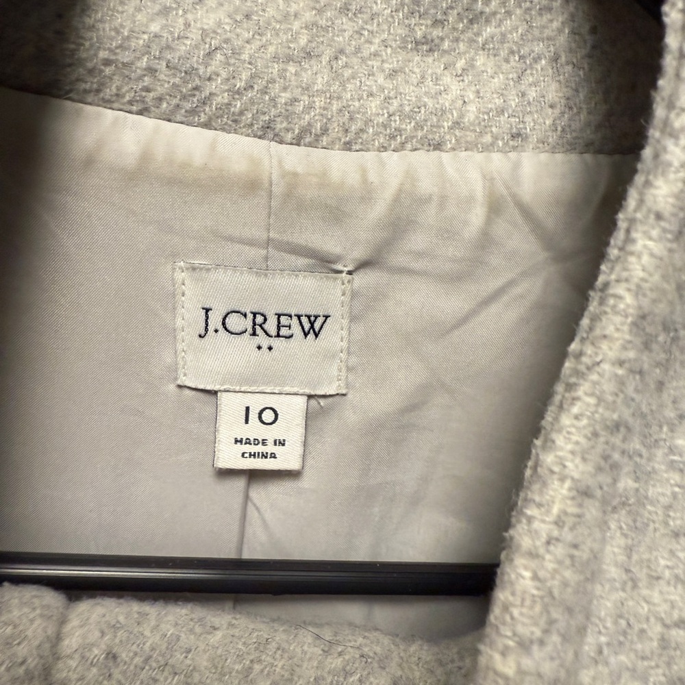 J.Crew Gray Wool Blend Coat